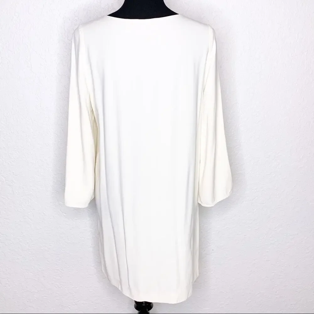 Helmut Lang ivory cream shift dress size Medium